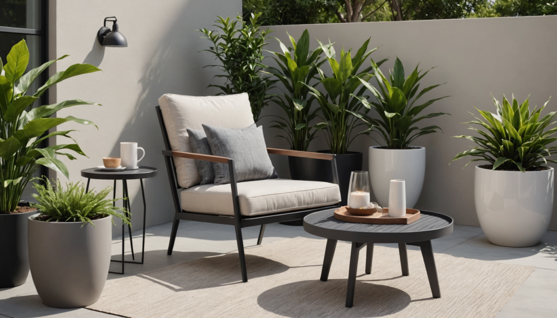 Transformer son extérieur en coin détente moderne